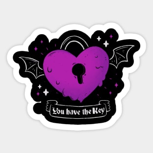 Bat Wings Heart Sticker